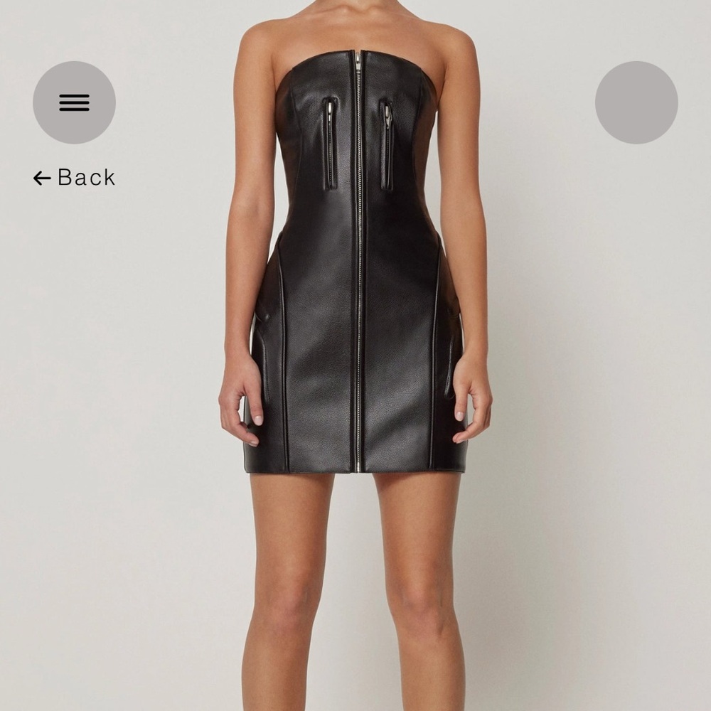 KHY Faux Leather Mini Dress